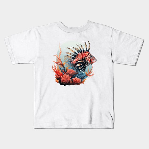 Lionfish Kids T-Shirt by zooleisurelife